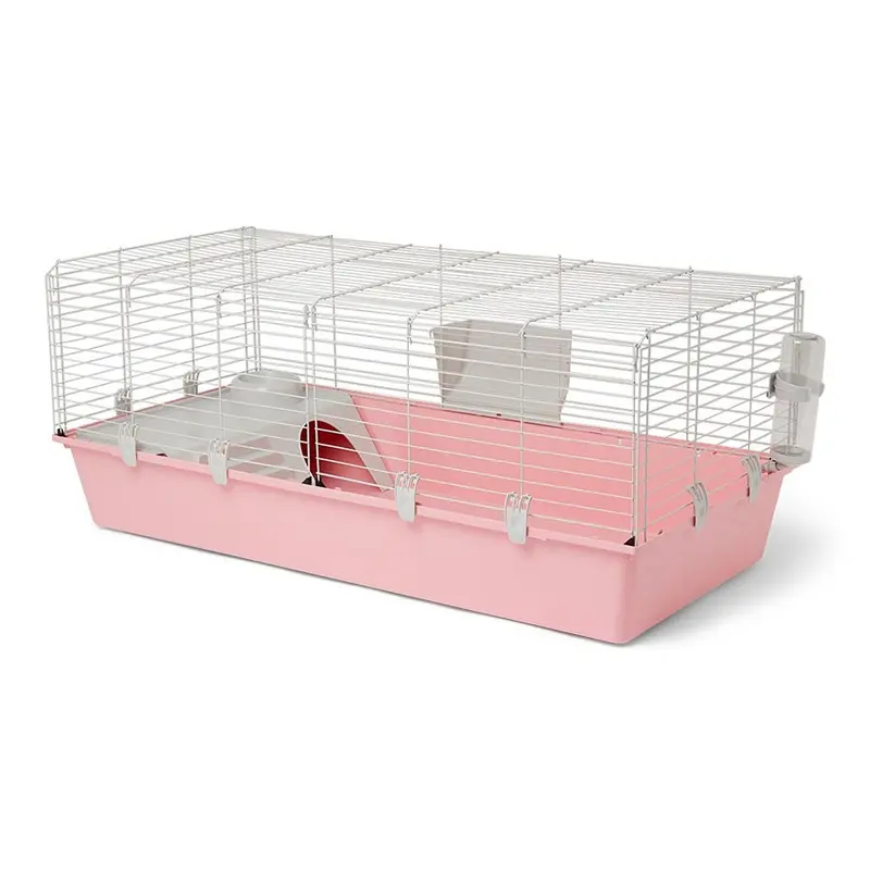 Pets At Home Guinea Pig & Rabbit Home 120 Indoor Cage Pink