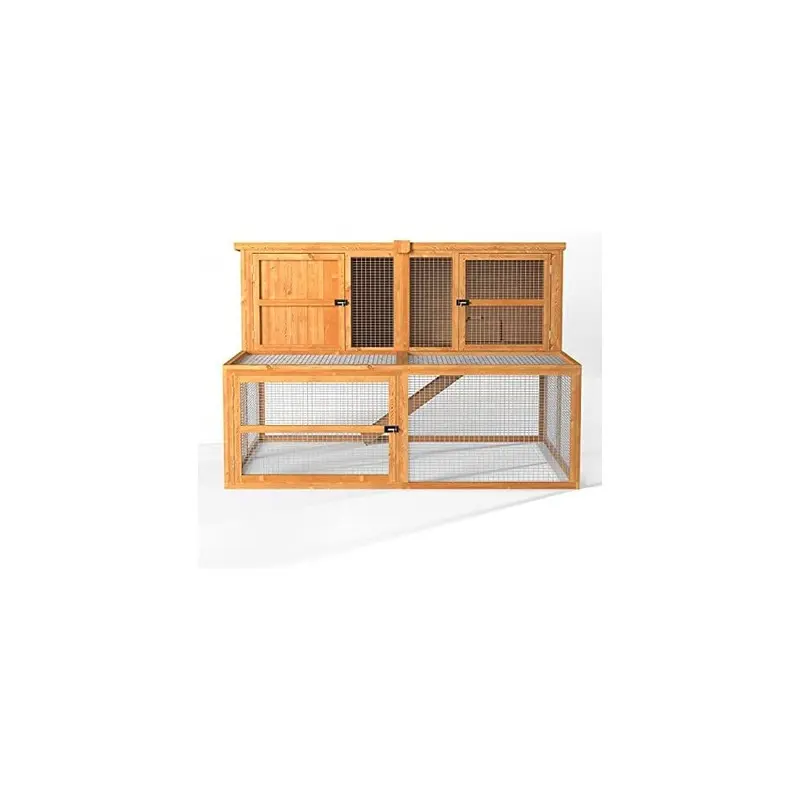 The Hutch Company Brown Kendal Outdoor Rabbit Hutch And Run 6Ft