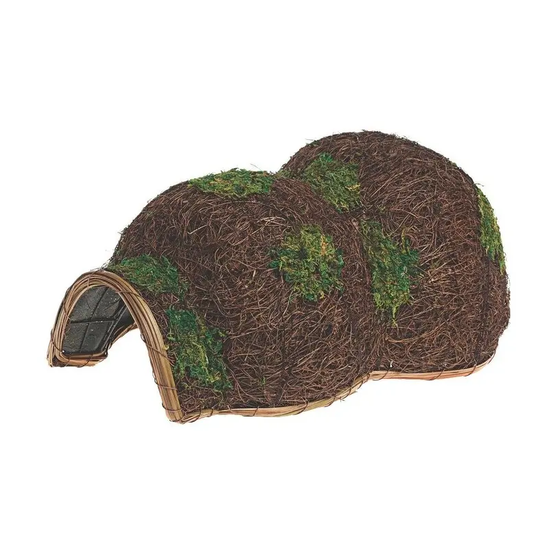 Gardman Ernest Charles Woven Wicker Hedgehog House - Camouflage Nesting Shelter
