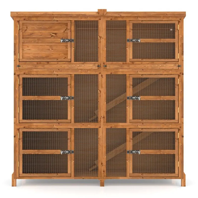 New The Hutch Company Chartwell Triple Rabbit Guinea Pig Hutch 6Ft