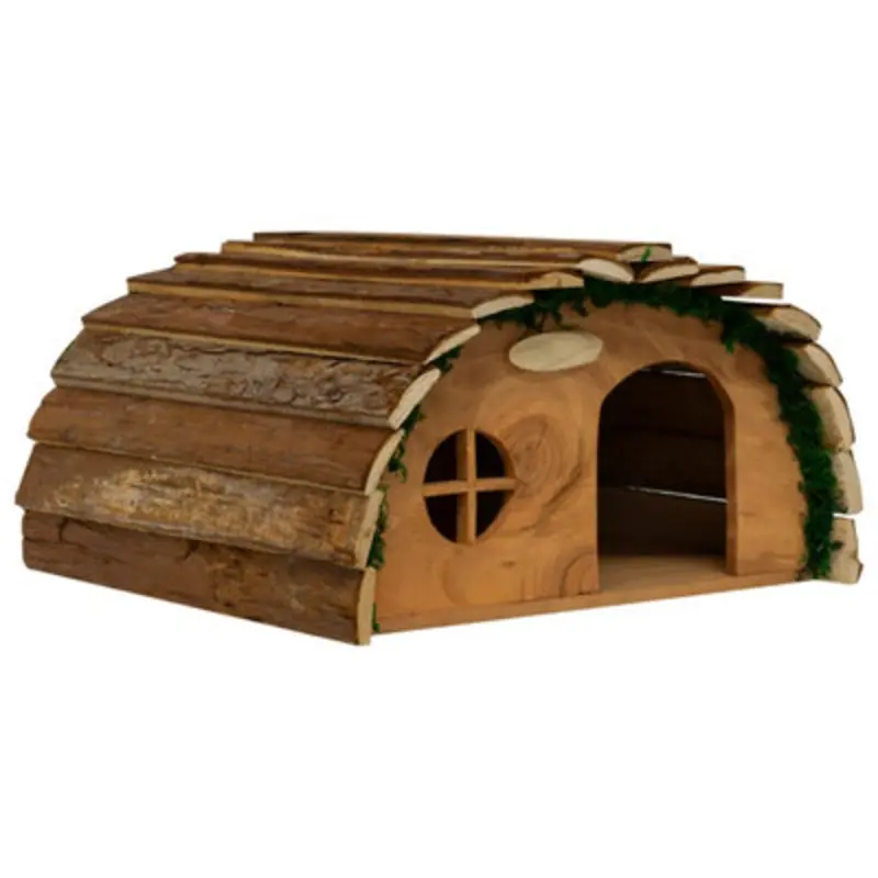 Woodside Wooden Hedgehog House With Log Roof