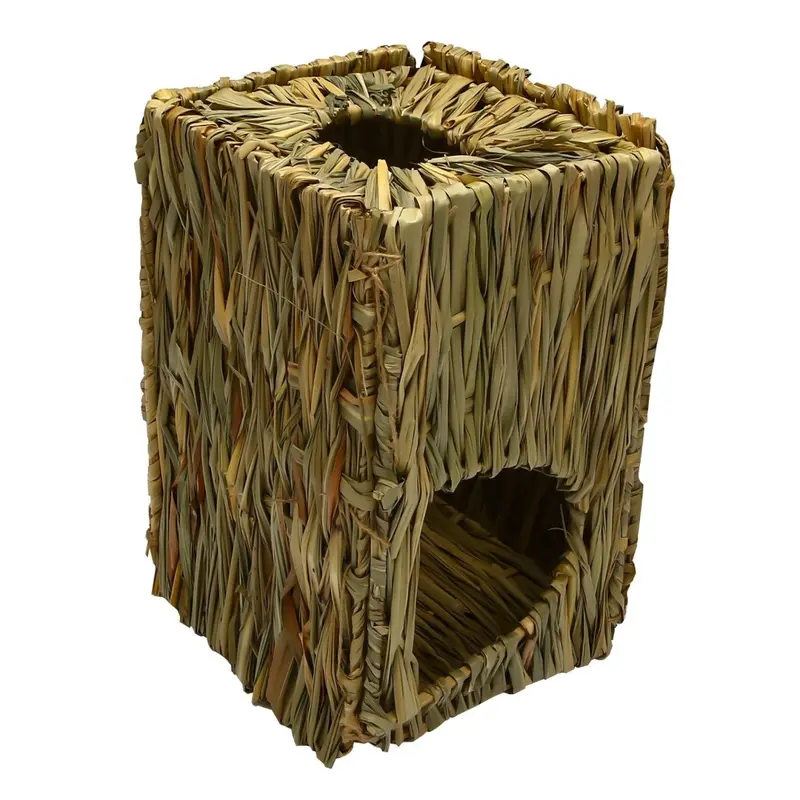Veneka Rabbit Guinea Pig Ferret Folding Straw Grass House Small