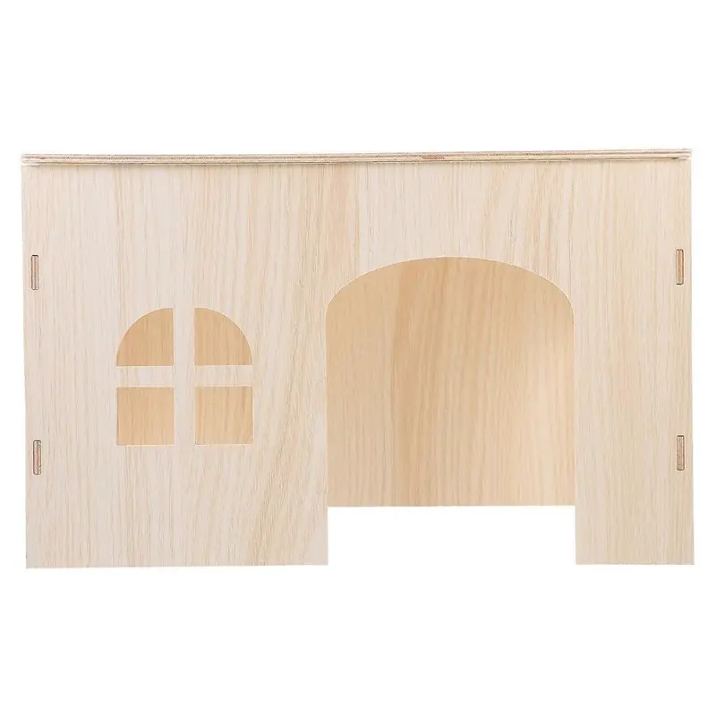 Guinea Pig Hideout House Animal Wooden Hut Habitat Hamster Chinchilla Hideout Small