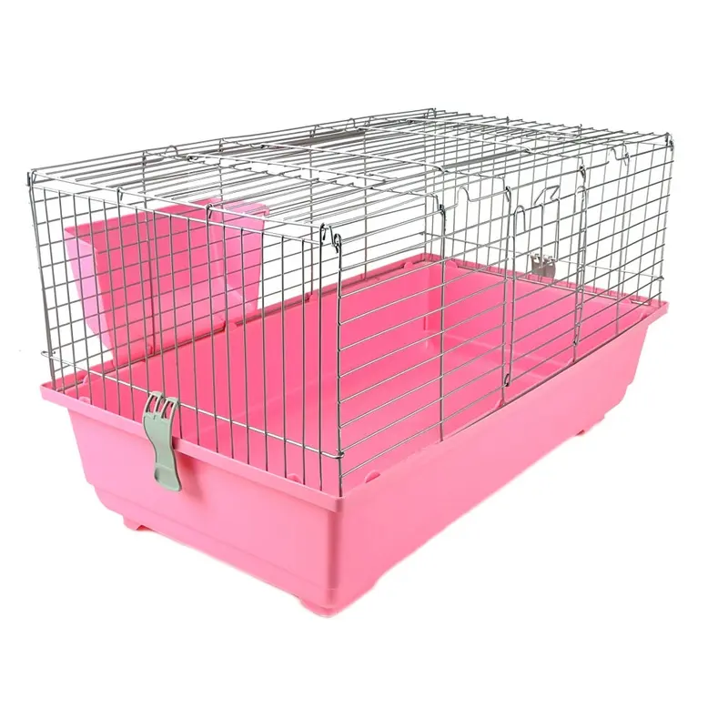 Little-Friends Pink Indoor Rabbit Guinea Pig Cage 100Cm Single Tier Large
