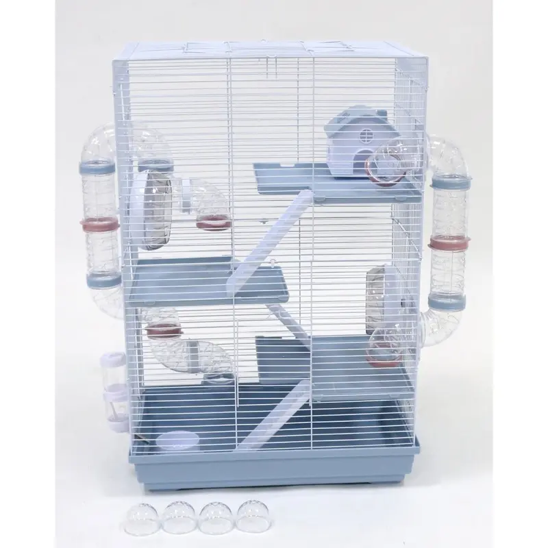 Sky Pets Blue Hamster Cage, Little Zoo Harriet With Tubes, Size 46