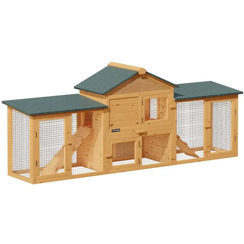 Rabbit Hutch 204x45x84cm 2 Floors
