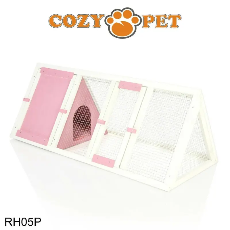New Cozy Pet Triangular Rabbit Hutch Guinea Pig Hutches Ferret Runs Pink Rh05p