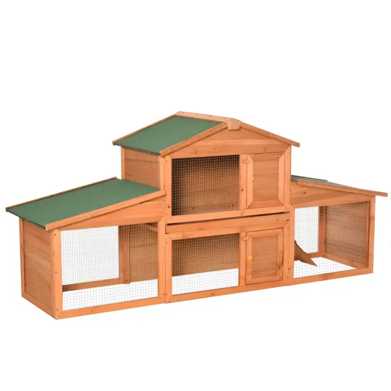 Pawhut Fir Wood Rabbit Hutch  | TJ Hughes