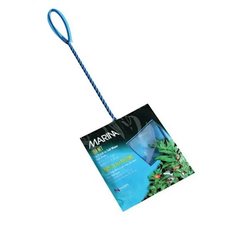 Hagen Nylon Fish Net With Vinyl Coated Handle - (4") Blue 10Cm