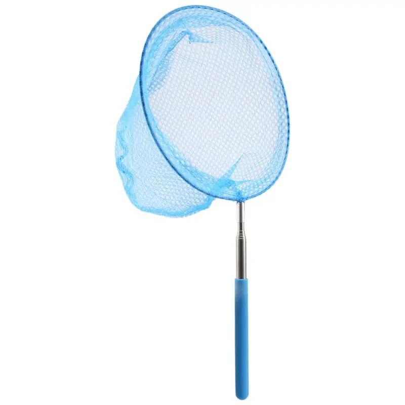 NeznaKov Blue Outdoor Net Bag Stainless Steel Telescopic Catching Net