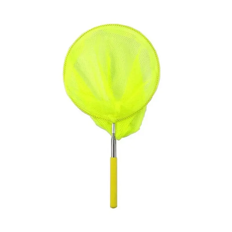 Yellow (Yellow) Kids Extendable Handle Fishing Bug Catching Mesh