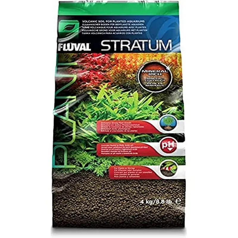 Fluval Plant & Shrimp Stratum Aquarium Planting Substrate, Brown, 4 kg