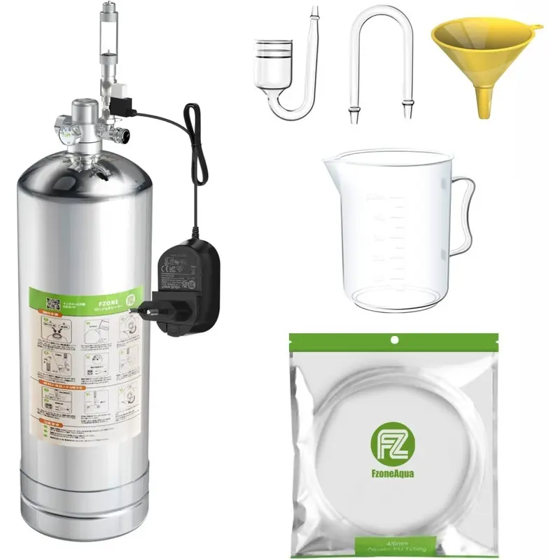 Fzone Aquarium Co2 Generator System Carbon Dioxide Reactor Kit With Regulator 4L