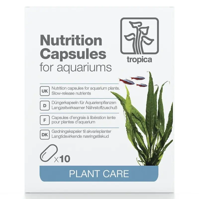 Tropica Nutrition Capsules, Slow Release Nutrients Over 1-2 Months - Pack Of Size 10