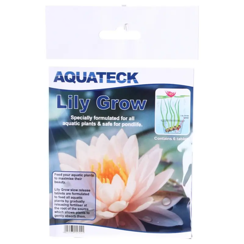 Aquateck Lily Grow Tablets Tabs Plant Feed Aquatic Pond Plant Root Fertiliser Size 6