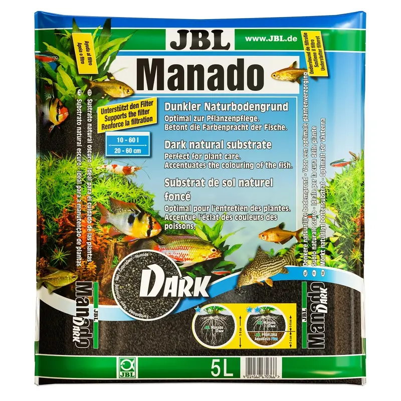 JBL Manado DARK 5 l, Dark natural substrate for aquariums