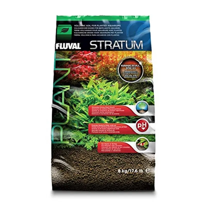 Fluval Plant and Shrimp Stratum Aquarium Planting Substrate, Brown, 8 kg