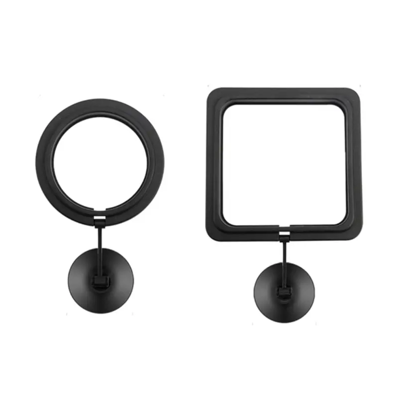 Black Fish Feeding Ring Floating Food Feeder Circle With Suction Cup