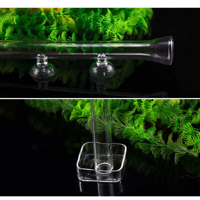 20-45cm Aquarium Shrimp Glass Feeding Tube Food Feeder Fish Tank Suction Cup