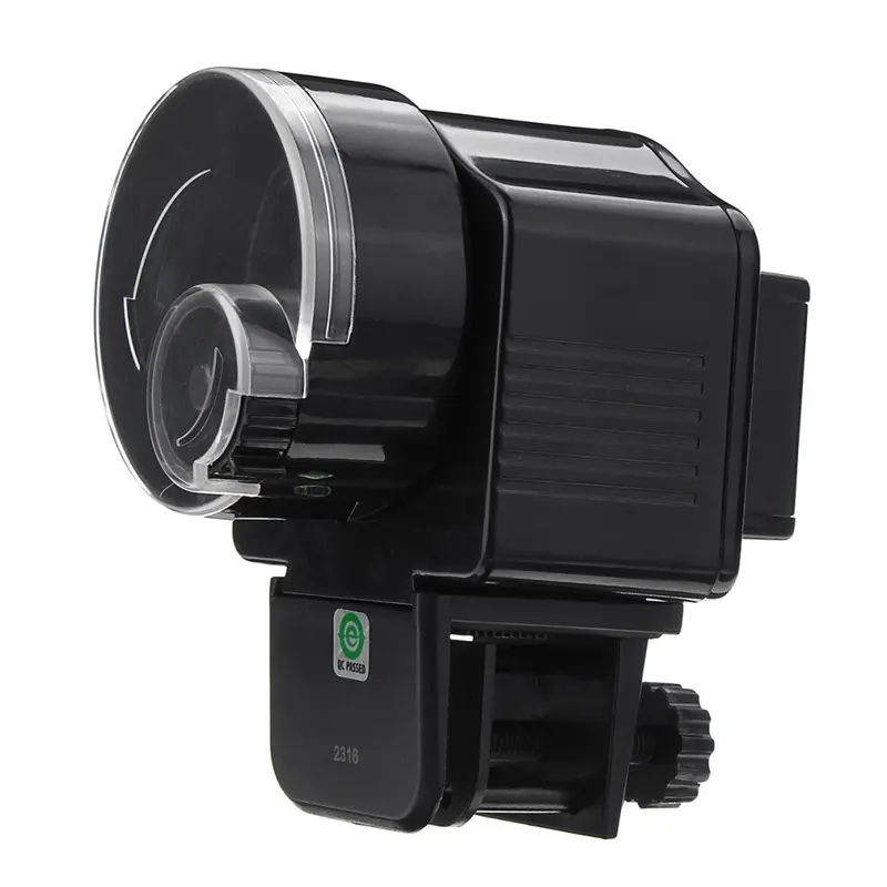 Black Adjustable Automatic Auto Fish Food Feeder Aquarium Timing Feeding