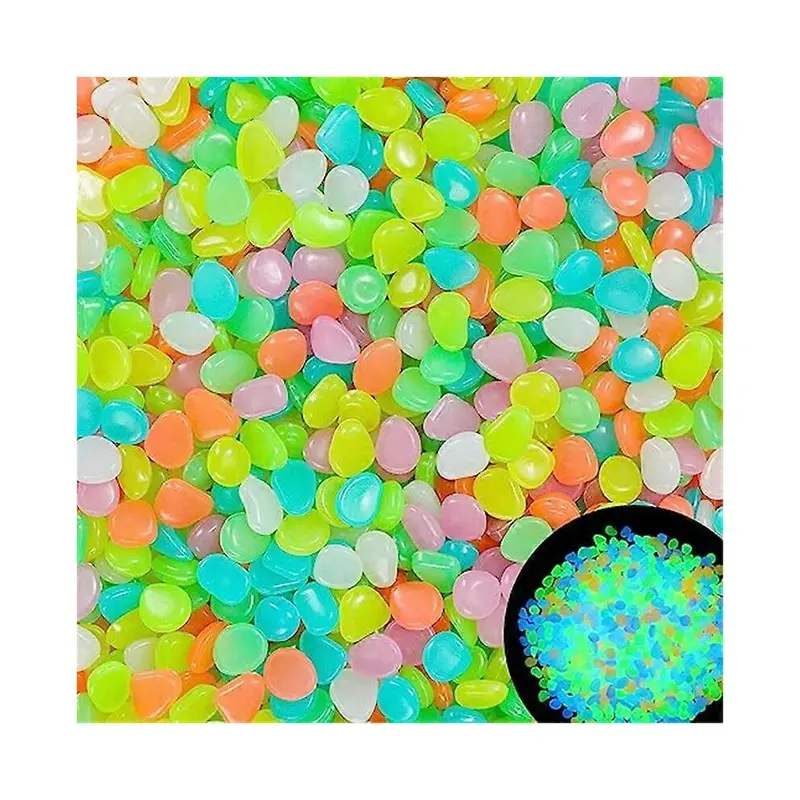 Dark (1000Pcs) Glowing Rocks For Aquarium Decoration Glow In The Fish Tank Stones