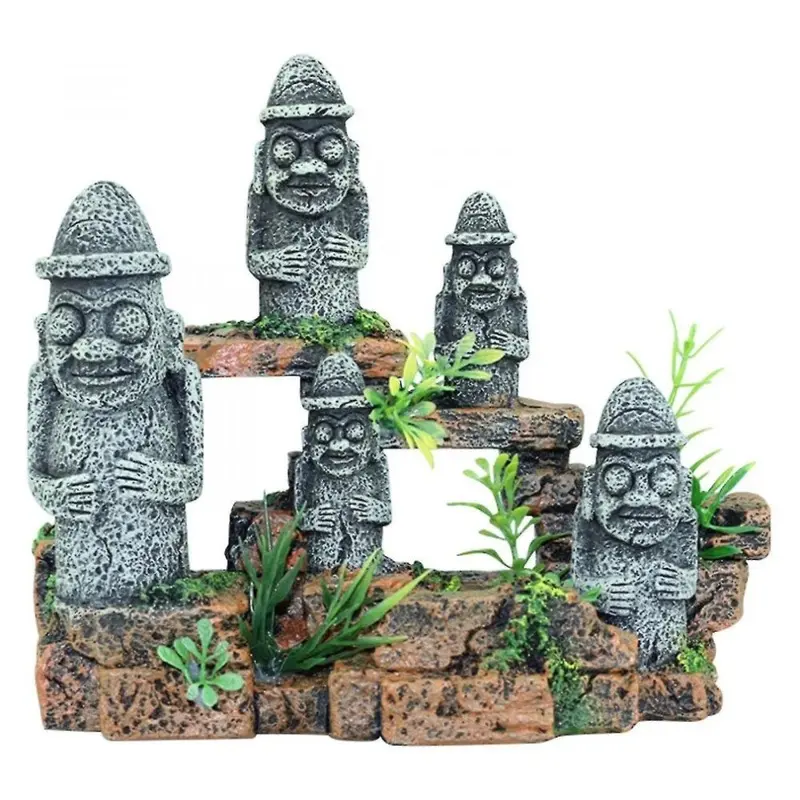 Hkhbjs Fish Tank Decoration And Landscaping The Stone Statue Of Easter