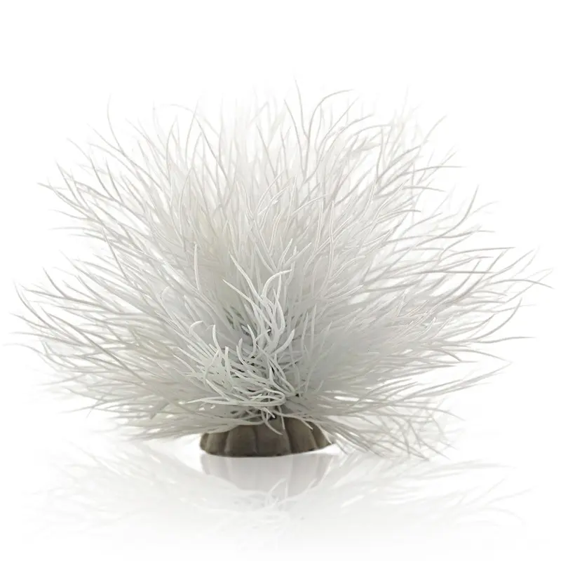 Taomypets White Fish Tank Decorations Aquarium Plants Plastic Artificial Dcor (White)