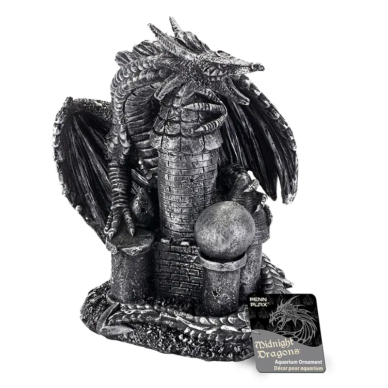 Penn Plax Dragon On Castle Aquarium Ornament Large