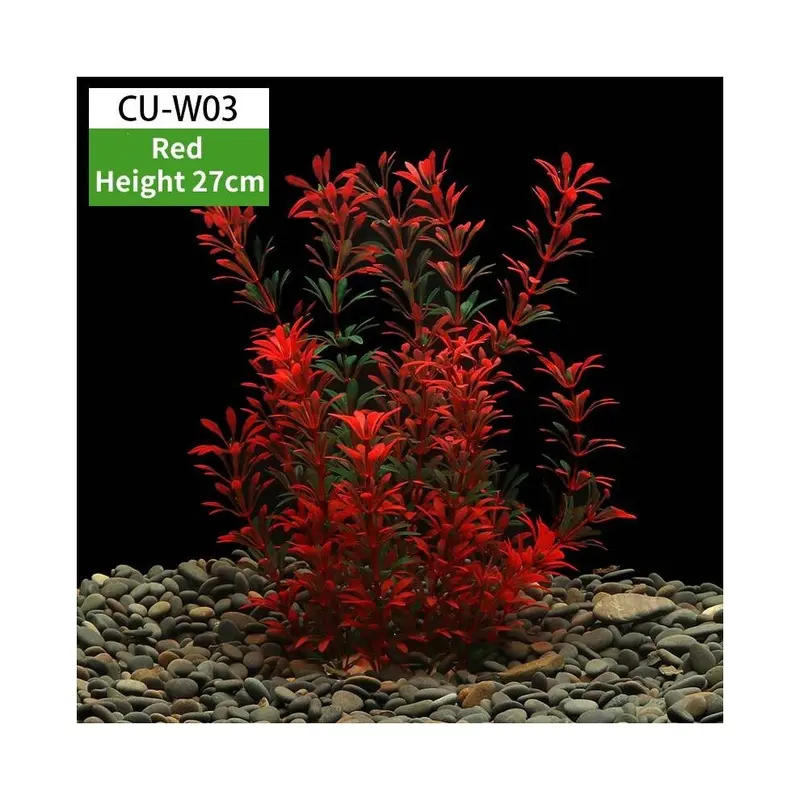 Red (Red) Simulated Aquarium Aquatic Plants Artificial Plastic Grass Plant Fish Tanks