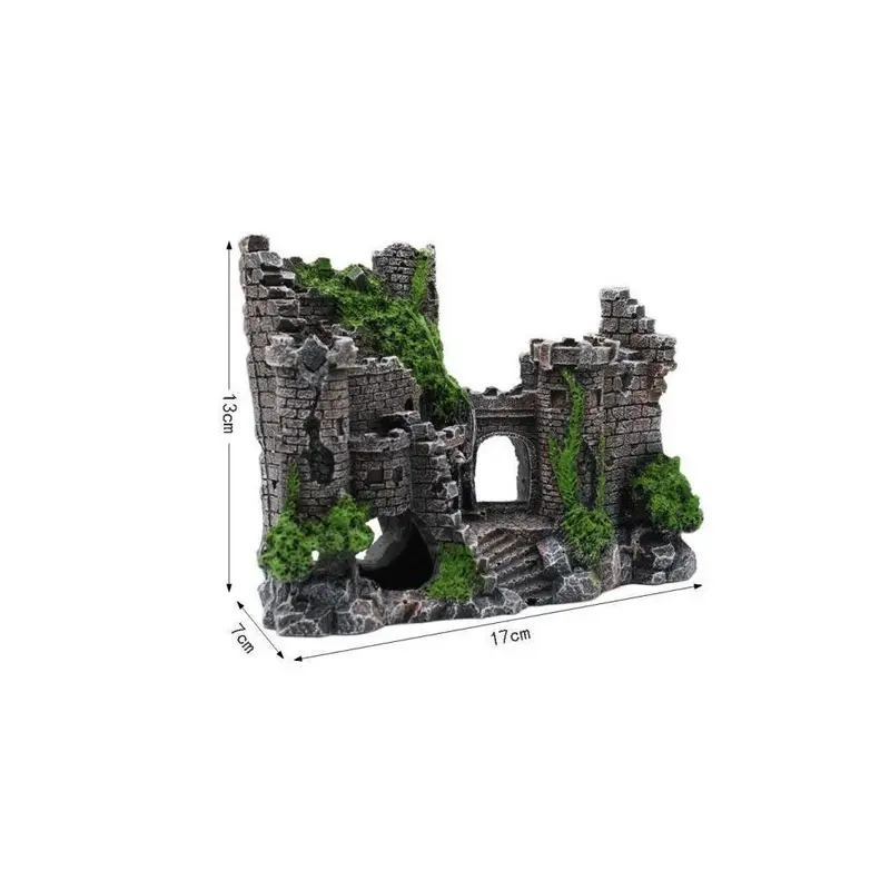 (A) Aquarium Fish Tank Ornament Decoration Castle
