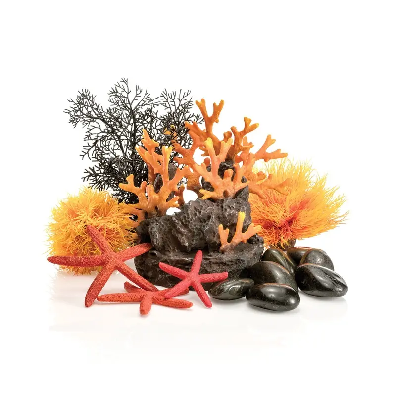 Biorb Orange Flames Aquarium Decor Set