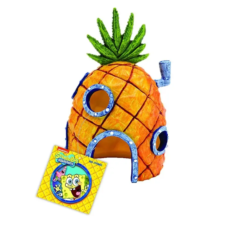 Penn Plax Spongebob Squarepants Pineapple Home Aquarium Ornament Large