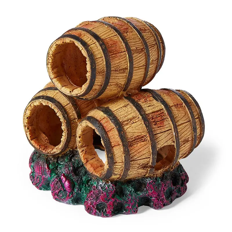 Pets At Home Three Barrels Aquarium Ornament