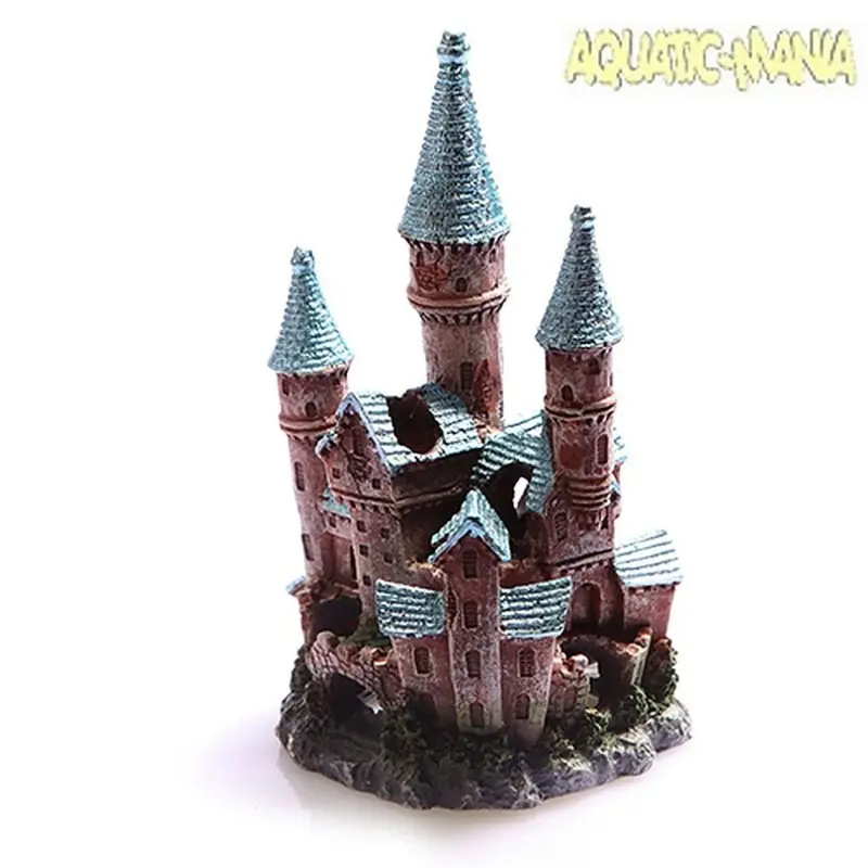 Aqua One Blue New Ruined Castle 8X7.5x13.5cm 36871 Small