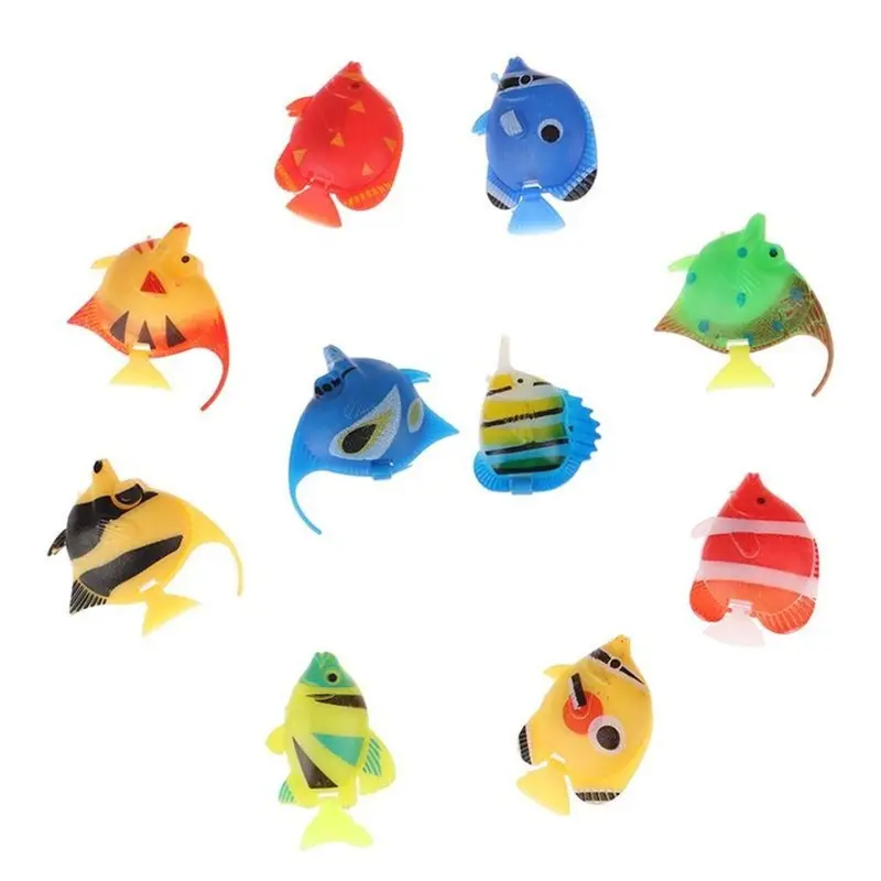 New 10Pcs Aquarium Fish Tank Artificial Fake Floating Fish Pet Decor Ornaments