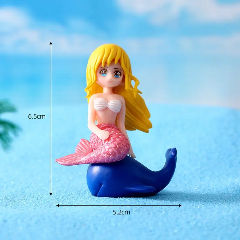 (Whale) Little Mermaid Resin Decorative Home Decoration Props Fish Tank Water Scene