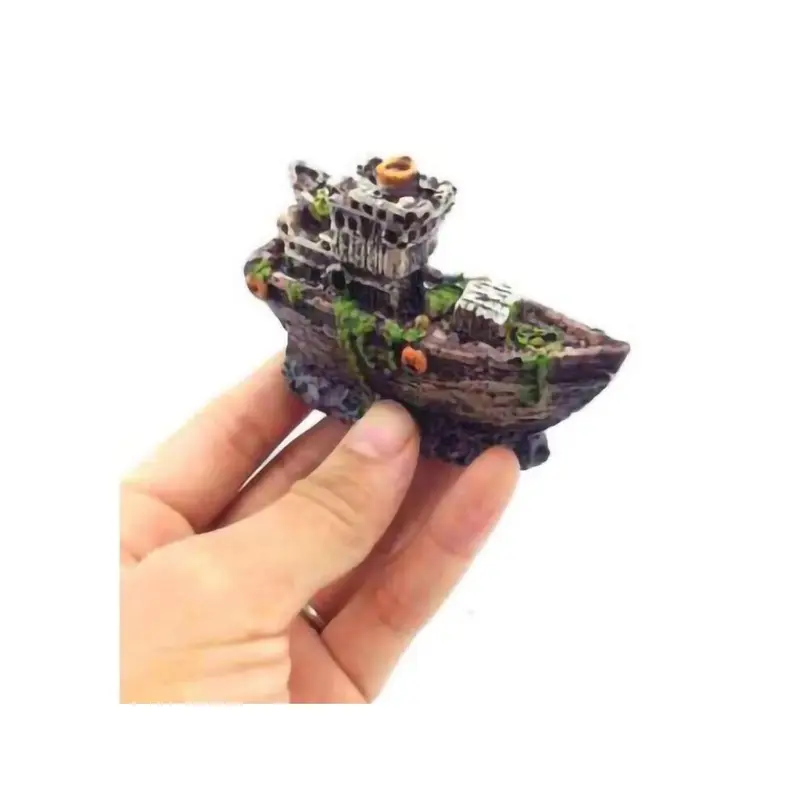 Foshan Ship Aquarium Ornament Small