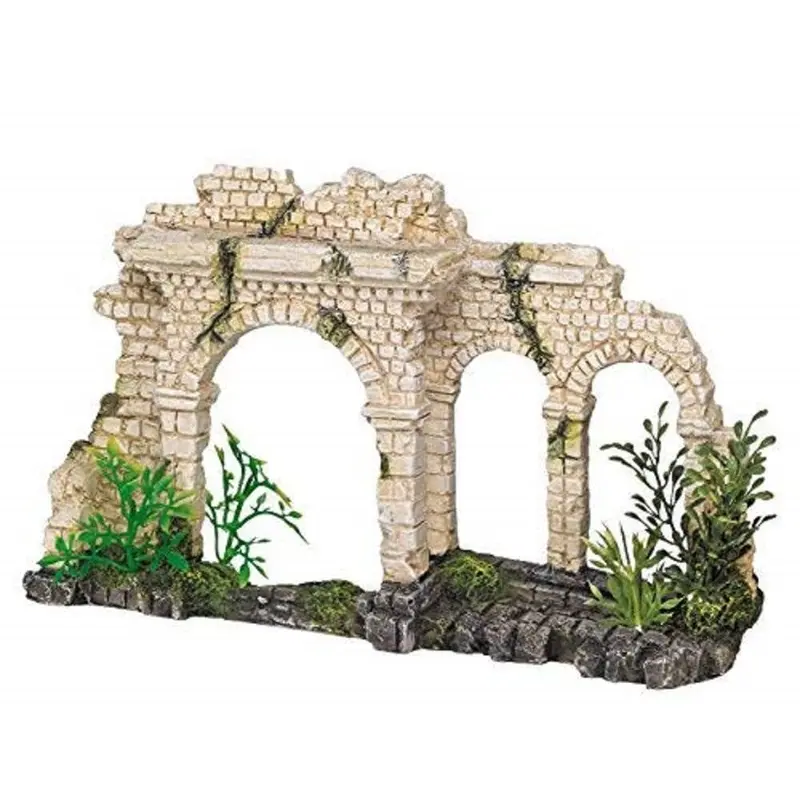 Nobby Lava Rock with Plants Aquarium Ornaments, 28.5 x 18.5 x 24 cm