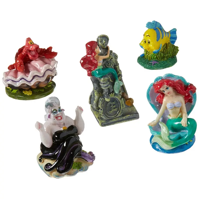 Penn-Plax Little Mermaid Piece Mini Resin Ornaments For Aquariums Size 5