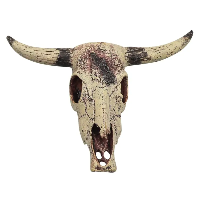 Supkeyer Classical Resin Cattle Skull Aquarium Decor, Fish Tank Skull, Classic, Small