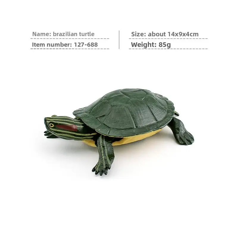 (Brazil ) Realistic Pvc Freshwaterturtle Brazilian Turtle Ornament Decor For Aquarium