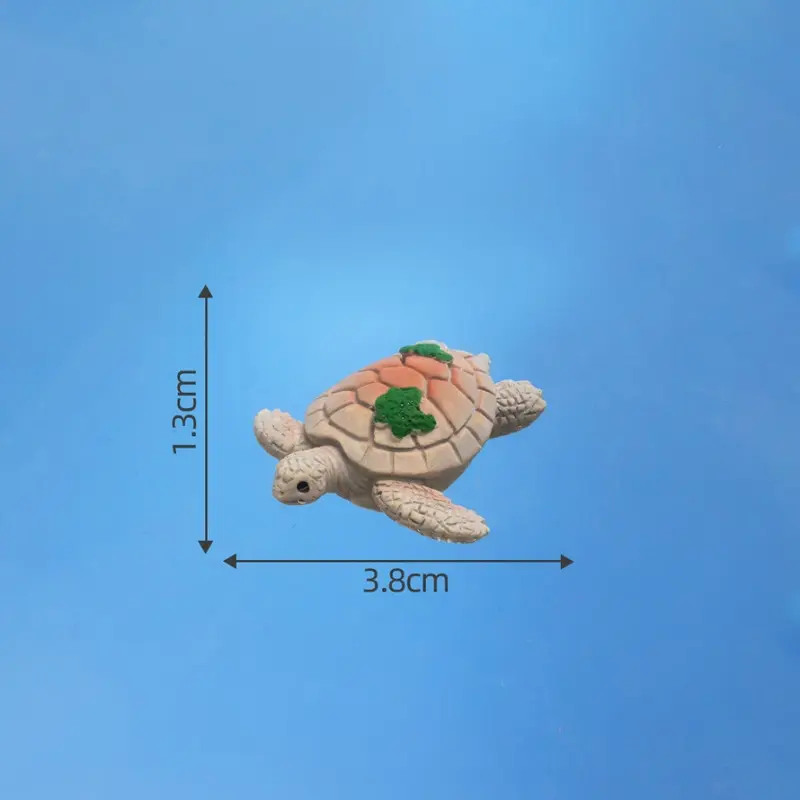 (Turtle) Miniature Landscape Resin Emulation Diving Helmet Turtle Decoration Aquarium