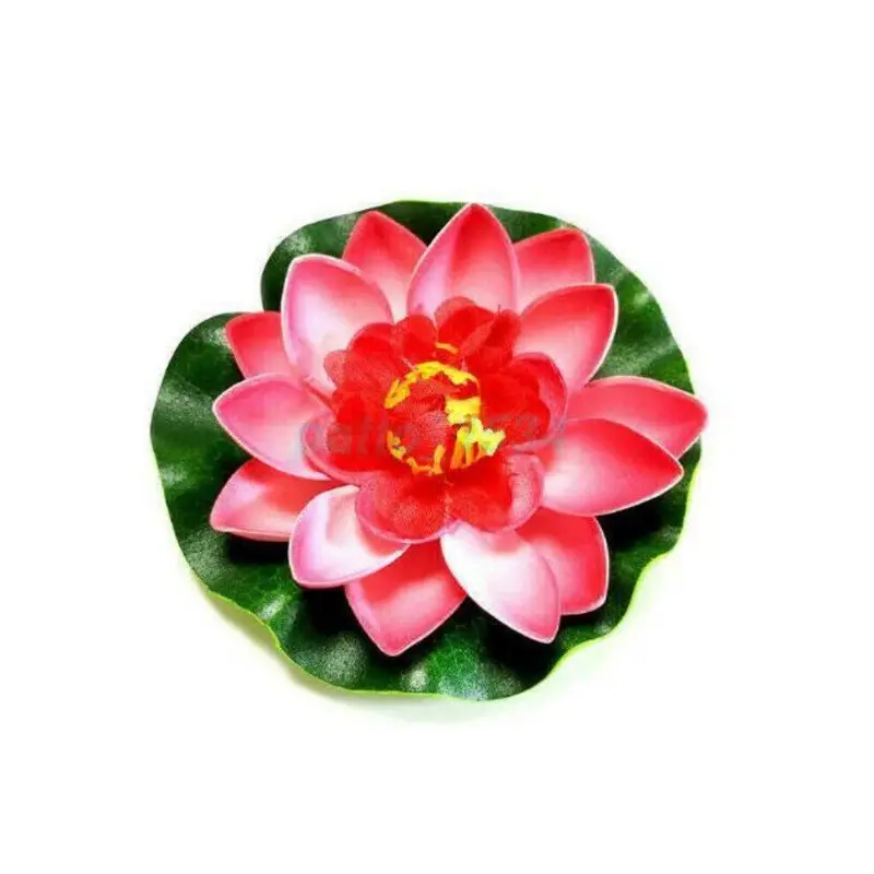 Paktoo Red (Red) 10Pcs Artificial Foam Lotus Flower Water Lily 9Cm