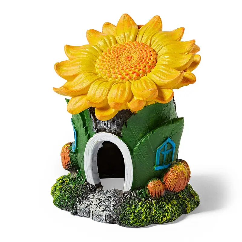Pets At Home Sunflower Garden House Aquarium Ornament