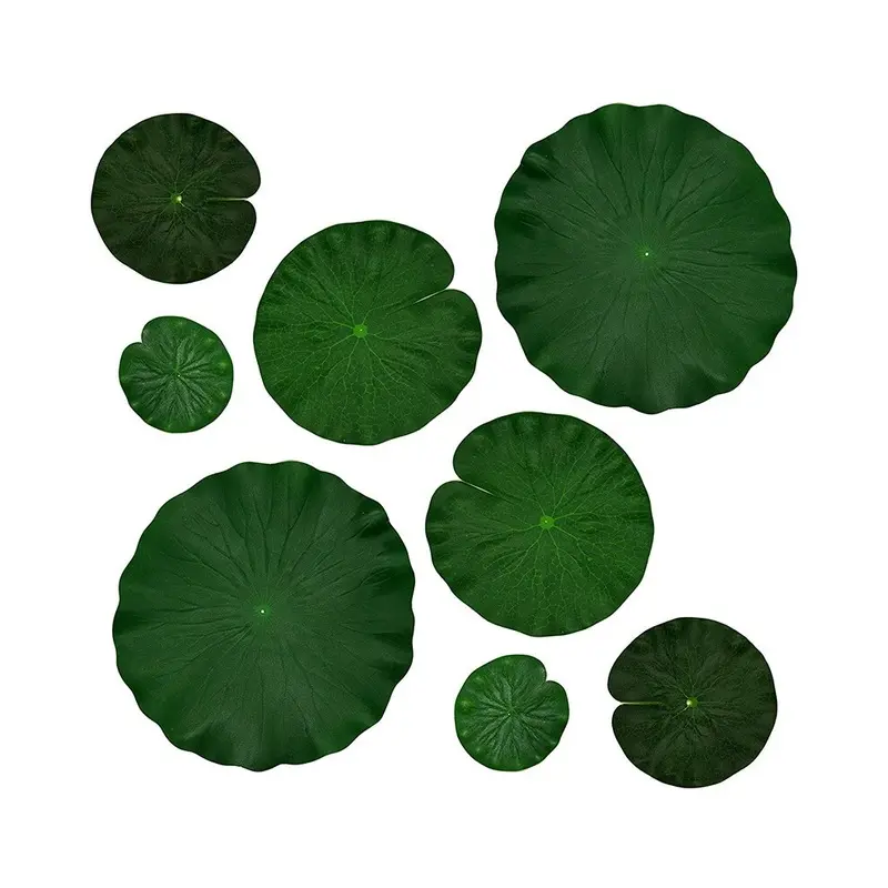 Jojomino Artificial Floating Foam Lotus Leaves Decor Pack Of 8(10,15,20, 28Cm) 28Cm