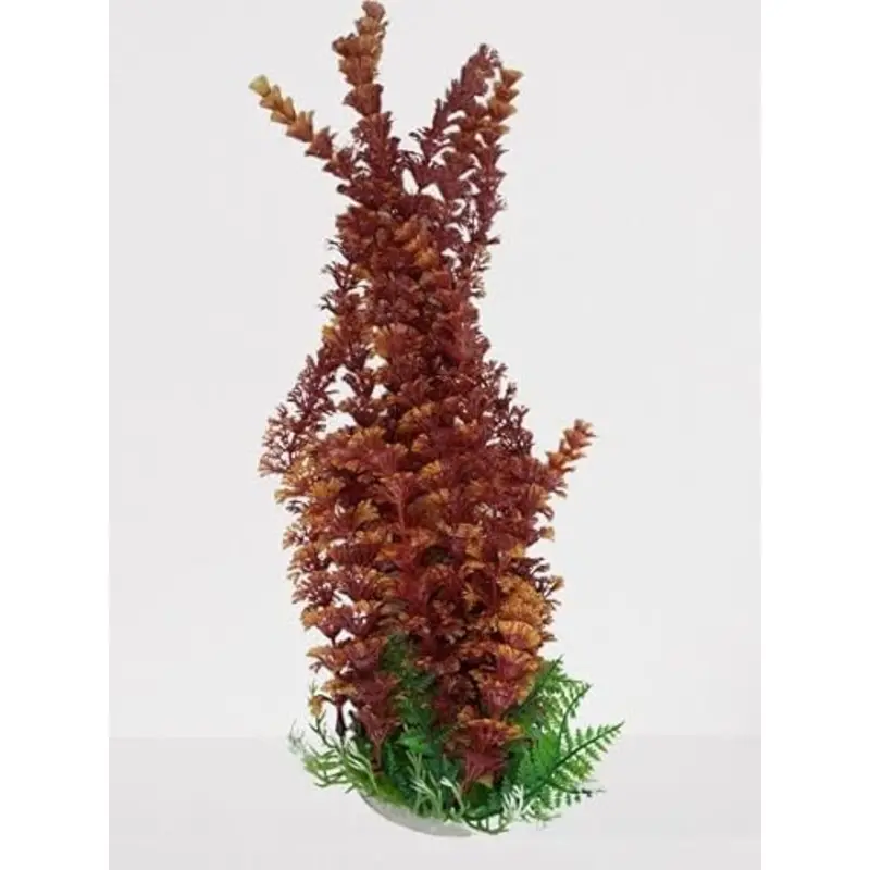 Aquariumh2o Red/Brown Aquarium Natural Look Plastic Plant 32Cm-35Cm Tall 32Cm