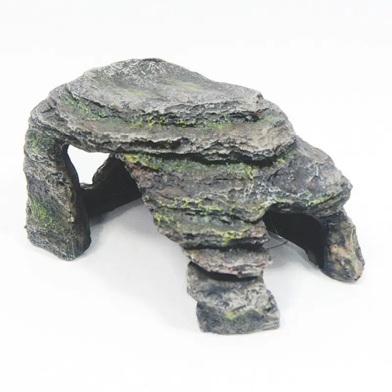 Betta Grey Stone Cave Aquarium Ornament (L) X 12Cm (W) X 9Cm (H) Ms209 19Cm