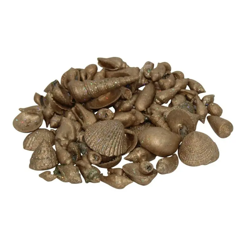 Fornord Gold Decorative Sea Shells Glitter Aquarium Display DCor