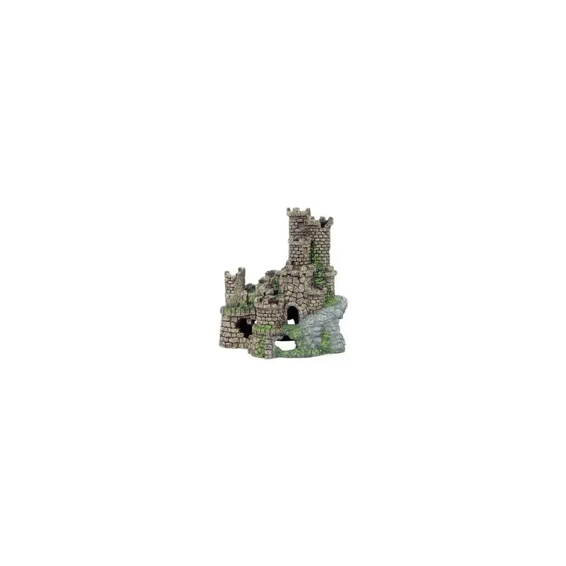 Fish Around Aquarium Castle Ruin With Under Cave, 20Cm