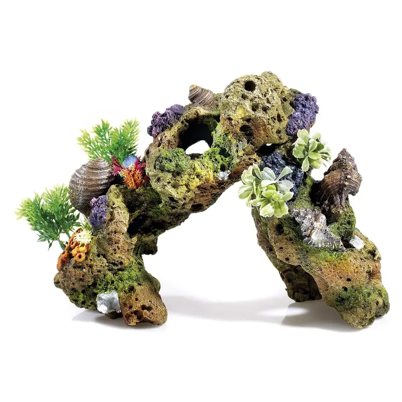 CLASIC Lava Rock with Plant & Air Aquarium Ornament 320mm